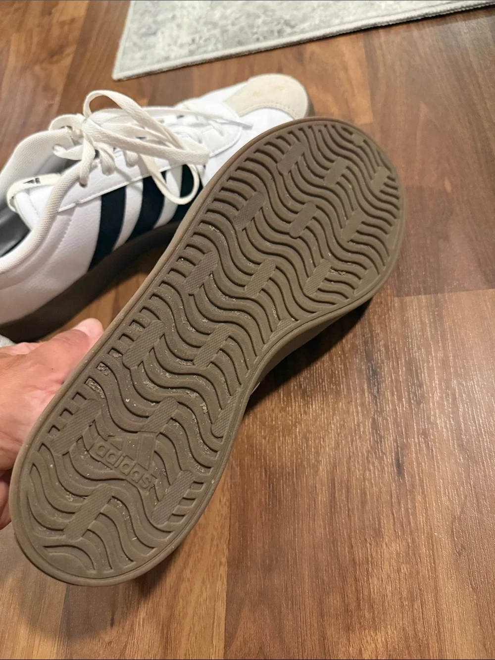 adidas White and Black Classic Low-Top Sneakers